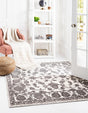 white Gray 3' 3 x 3' 3 Boston Square Area Rug 55% Polypropylene & 45% Polyester Easy Clean Traditional Classical Carpet for Contemporary Living Dining Room Office Space for Sale at Rug Engine