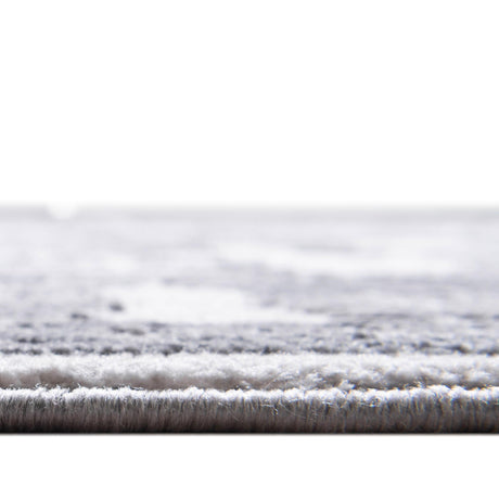white Gray 3' 3 x 3' 3 Boston Square Area Rug 55% Polypropylene & 45% Polyester Easy Clean Traditional Classical Carpet for Contemporary Living Dining Room Office Space for Sale at Rug Engine