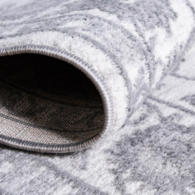 white Gray 3' 3 x 3' 3 Boston Square Area Rug 55% Polypropylene & 45% Polyester Easy Clean Traditional Classical Carpet for Contemporary Living Dining Room Office Space for Sale at Rug Engine