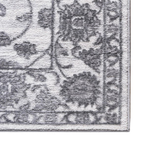 white Gray 3' 3 x 3' 3 Boston Square Area Rug 55% Polypropylene & 45% Polyester Easy Clean Traditional Classical Carpet for Contemporary Living Dining Room Office Space for Sale at Rug Engine