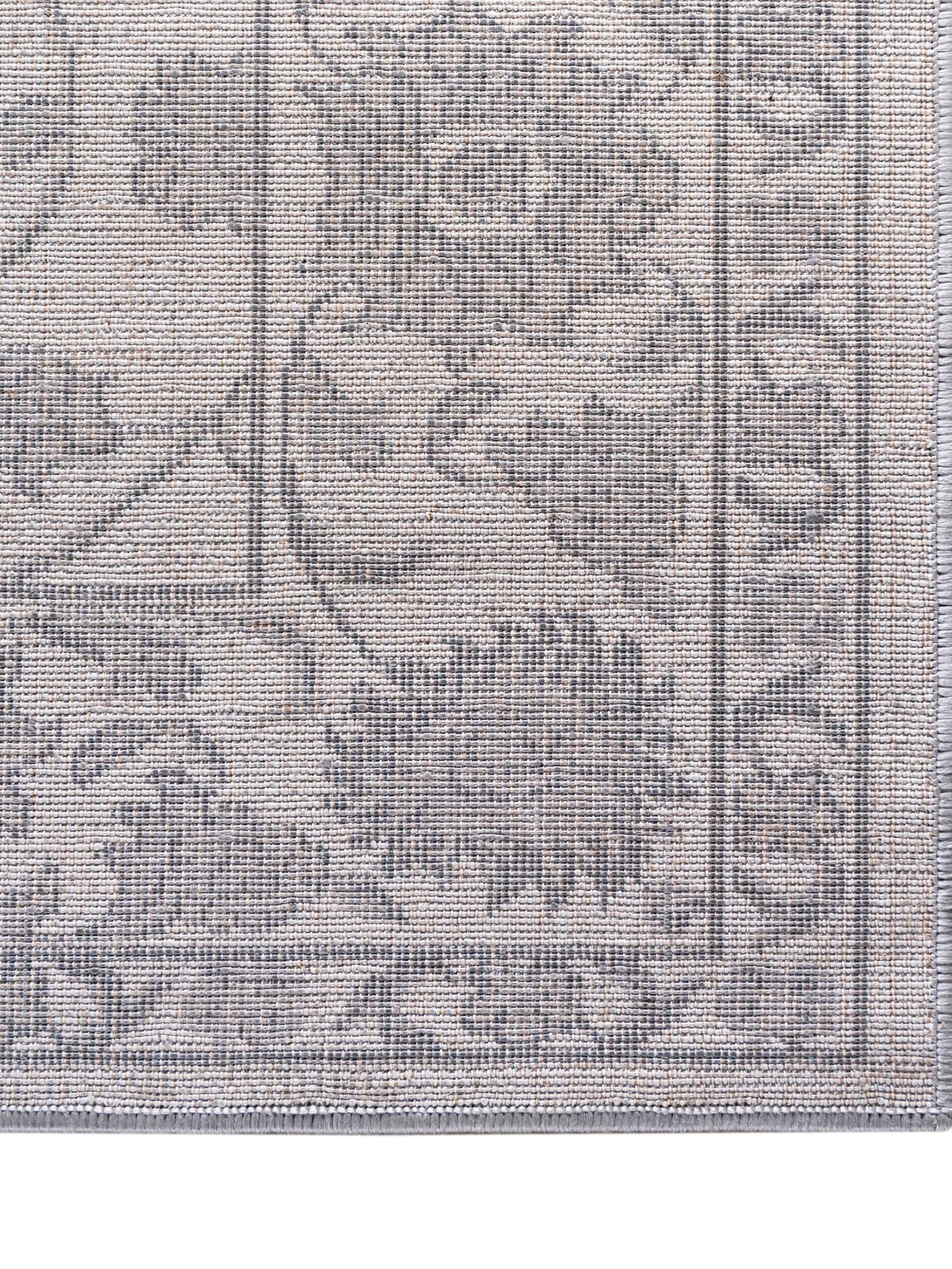 white Gray 3' 3 x 3' 3 Boston Square Area Rug 55% Polypropylene & 45% Polyester Easy Clean Traditional Classical Carpet for Contemporary Living Dining Room Office Space for Sale at Rug Engine