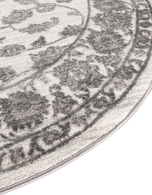 white Gray 5' 3 x 8' Boston Oval Area Rug 55% Polypropylene & 45% Polyester Easy Clean Traditional Classical Carpet for Contemporary Living Dining Room Office Space for Sale at Rug Engine
