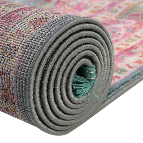 Turquoise 5' x 5' Baracoa Square Area Rug 100% Polypropylene Distressed Vintage Living Dining Room Office Traditional Carpet for Sale at Rug Engine