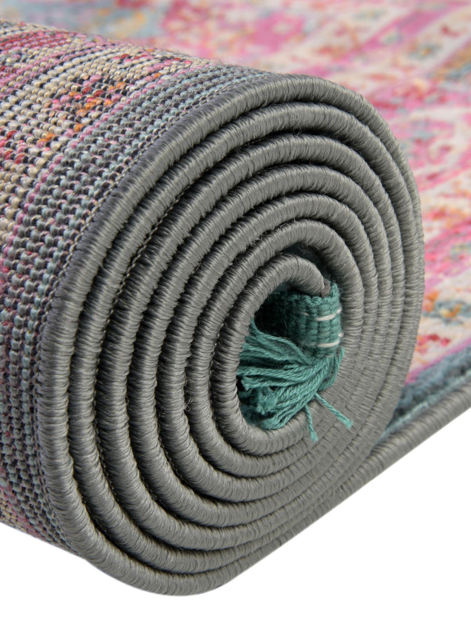 Turquoise 8' x 8' Baracoa Square Area Rug 100% Polypropylene Distressed Vintage Living Dining Room Office Traditional Carpet for Sale at Rug Engine