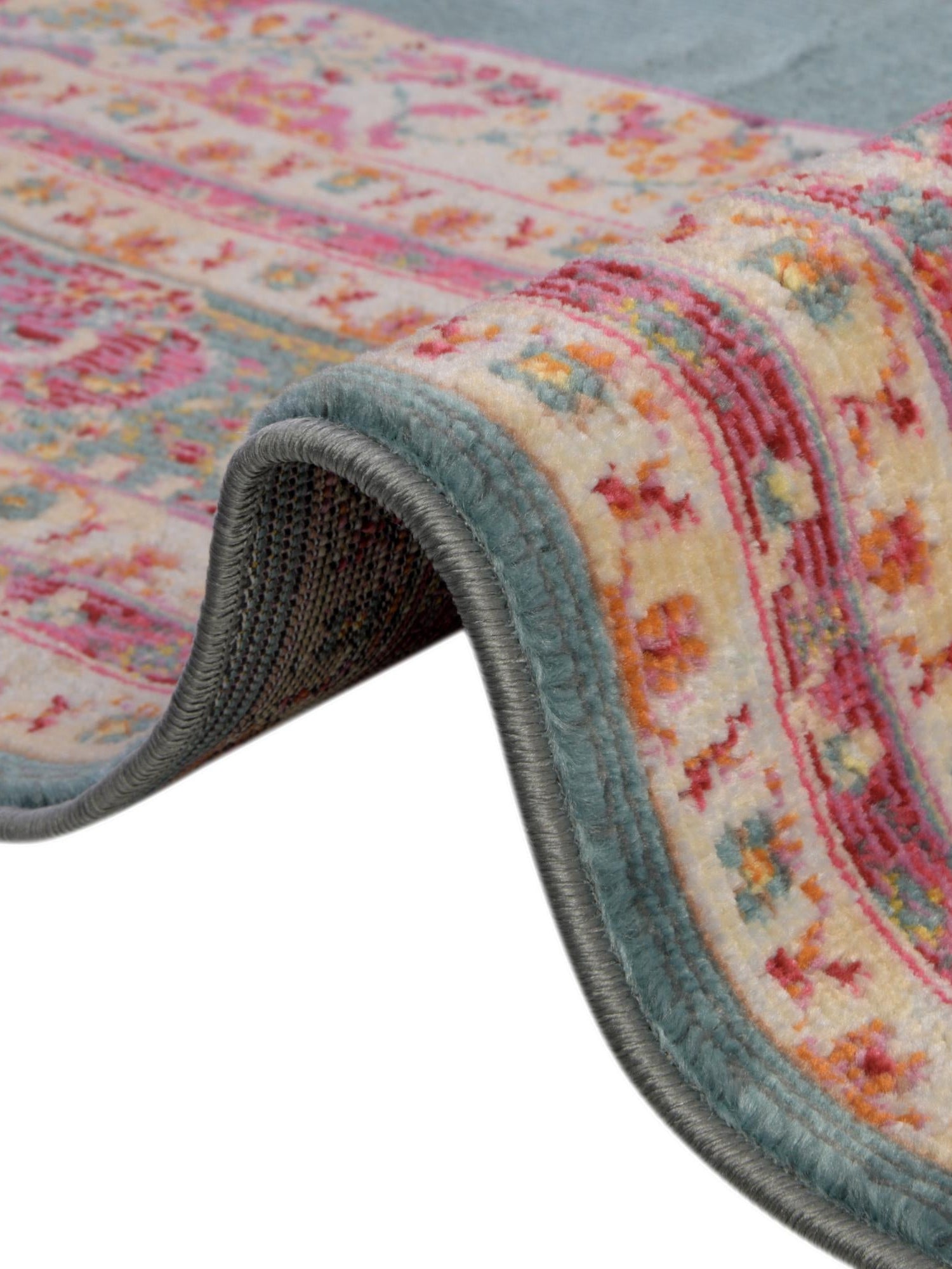 Turquoise 5' x 8' Baracoa Oval Area Rug 100% Polypropylene Distressed Vintage Living Dining Room Office Traditional Carpet for Sale at Rug Engine