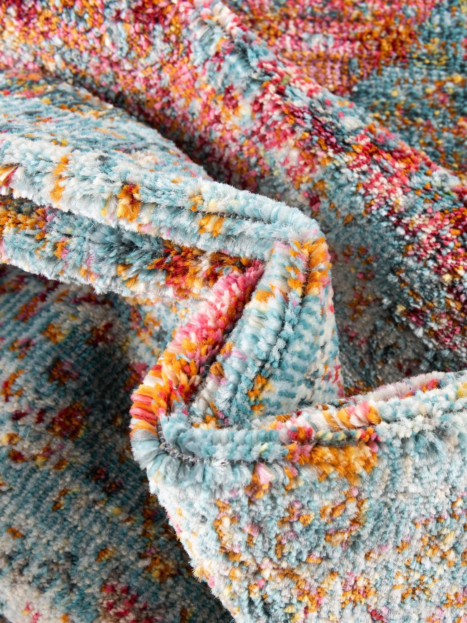 Light Blue 8' x 8' Baracoa Square Area Rug 100% Polypropylene Distressed Vintage Living Dining Room Office Traditional Carpet for Sale at Rug Engine