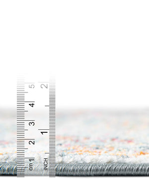 Light Blue 3' 3 x 5' 3 Baracoa Oval Area Rug 100% Polypropylene Distressed Vintage Living Dining Room Office Traditional Carpet for Sale at Rug Engine