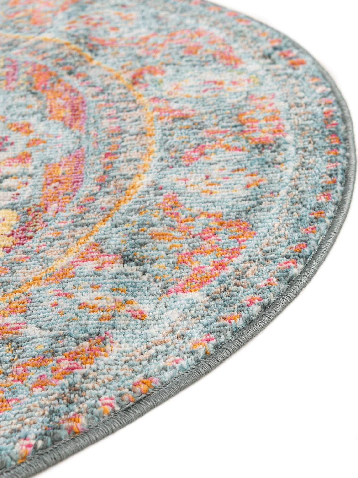 Light Blue 3' 3 x 5' 3 Baracoa Oval Area Rug 100% Polypropylene Distressed Vintage Living Dining Room Office Traditional Carpet for Sale at Rug Engine