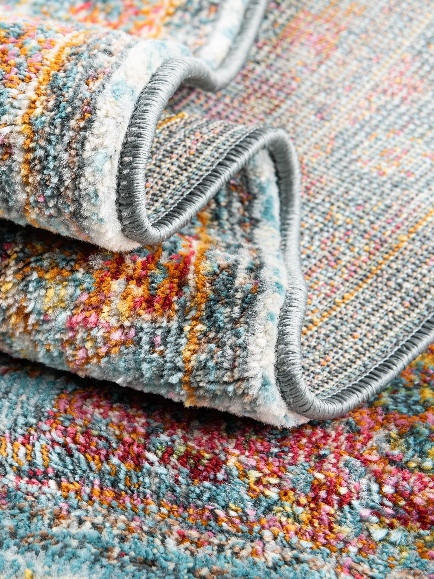 Light Blue 8' x 8' Baracoa Octagon Area Rug 100% Polypropylene Distressed Vintage Living Dining Room Office Traditional Carpet for Sale at Rug Engine