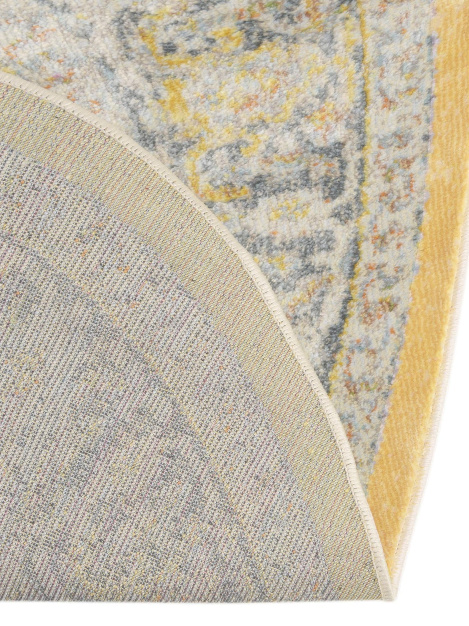 Yellow 7' 10 x 10' Baracoa Oval Area Rug 100% Polypropylene Distressed Vintage Living Dining Room Office Traditional Carpet for Sale at Rug Engine