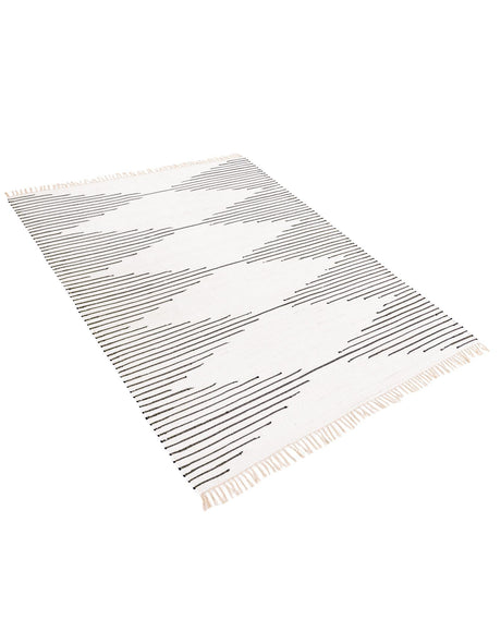White 8' x 10' Chindi Cotton Rectangle Area Rug Interior Design Home Decor Carpet Mat for Sale at Rug Engine