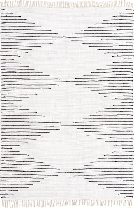 White 6' 1 x 9' Chindi Cotton Rectangle Area Rug Interior Design Home Decor Carpet Mat for Sale at Rug Engine