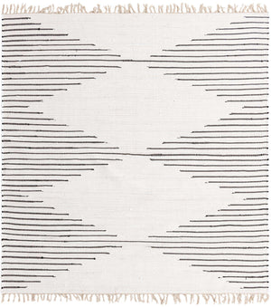 White 7' 1 x 7' 1 Chindi Cotton Square Rug