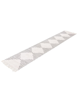 White 3' x 16' 1 Chindi Cotton Runner Rug