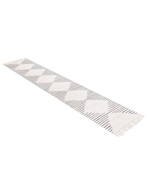 White 3' x 16' 1 Chindi Cotton Runner Rug