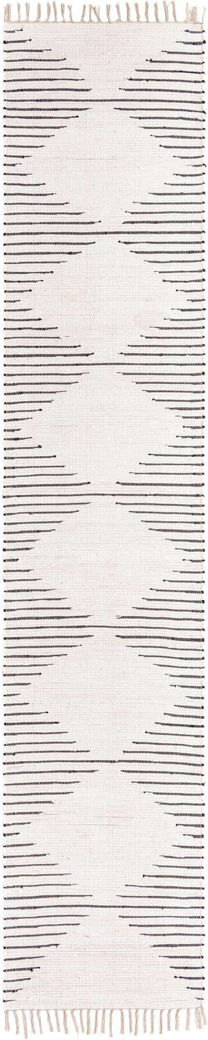 White 3' x 16' 1 Chindi Cotton Runner Rug