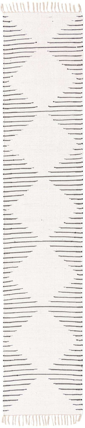 White 3' x 13' 1 Chindi Cotton Runner Rug