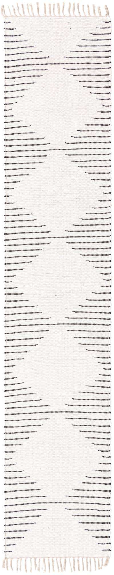 White 3' x 13' 1 Chindi Cotton Runner Rug