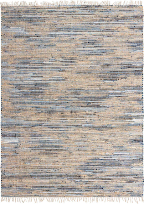 Blue 8' x 10' Chindi Jute Rectangle Rug