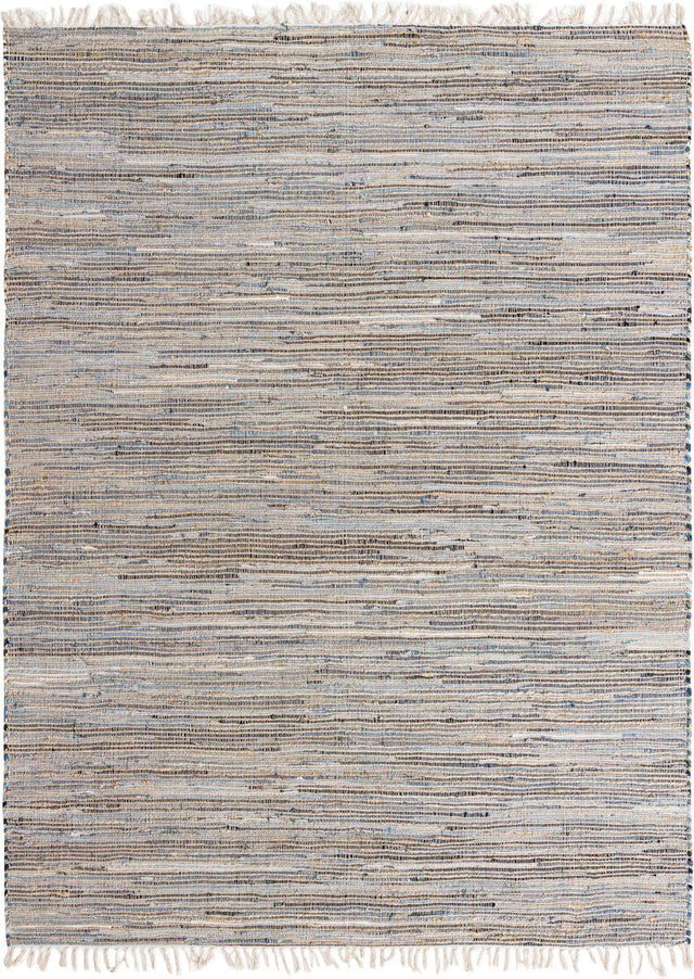 Blue 8' x 10' Chindi Jute Rectangle Rug