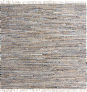 Blue 10' x 10' Chindi Jute Square Rug