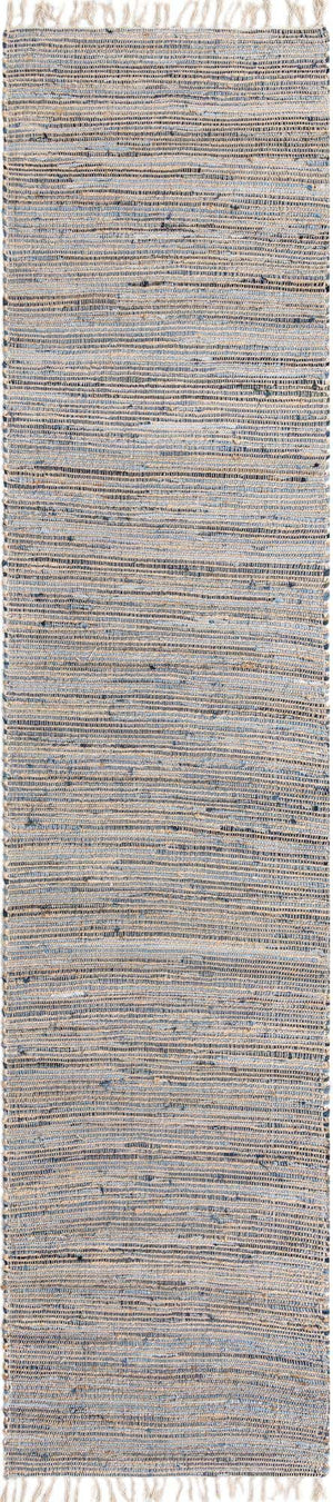 Blue 3' x 16' 1 Chindi Jute Runner Rug