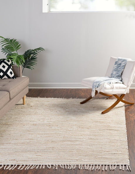 Natural 7' 1 x 7' 1 Chindi Jute Square Rug