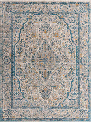 Light Gray 9' x 12' Lola Rectangle Area Rug Polypropylene With Jute Backing Traditional Pattern Easy Clean Carpet for Home Interior Design for Sale at Rug Engine