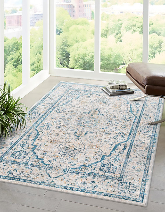 Light Gray 5' 3 x 8' Lola Rectangle Area Rug Polypropylene With Jute Backing Traditional Pattern Easy Clean Carpet for Home Interior Design for Sale at Rug Engine