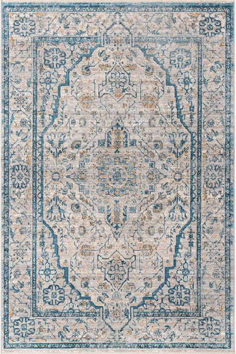 Light Gray 5' 3 x 8' Lola Rectangle Area Rug Polypropylene With Jute Backing Traditional Pattern Easy Clean Carpet for Home Interior Design for Sale at Rug Engine