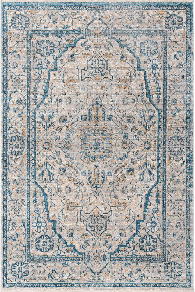 Light Gray 5' 3 x 8' Lola Rectangle Area Rug Polypropylene With Jute Backing Traditional Pattern Easy Clean Carpet for Home Interior Design for Sale at Rug Engine