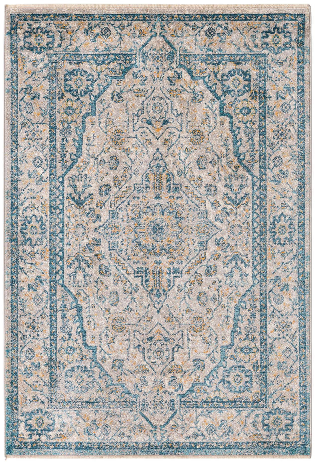 Light Gray 3' 11 x 5' 11 Lola Rectangle Area Rug Polypropylene With Jute Backing Traditional Pattern Easy Clean Carpet for Home Interior Design for Sale at Rug Engine