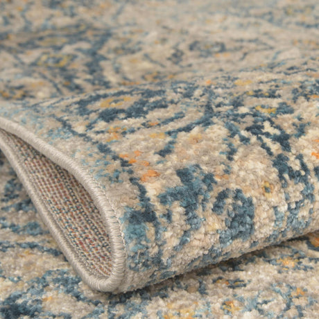 Light Gray 5' 2 x 5' 2 Lola Round Area Rug Polypropylene With Jute Backing Traditional Pattern Easy Clean Carpet for Home Interior Design for Sale at Rug Engine