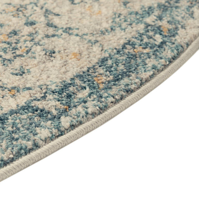 Light Gray 7' 10 x 7' 10 Lola Round Area Rug Polypropylene With Jute Backing Traditional Pattern Easy Clean Carpet for Home Interior Design for Sale at Rug Engine