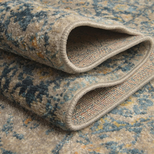 Light Gray 3' 11 x 3' 11 Lola Round Area Rug Polypropylene With Jute Backing Traditional Pattern Easy Clean Carpet for Home Interior Design for Sale at Rug Engine