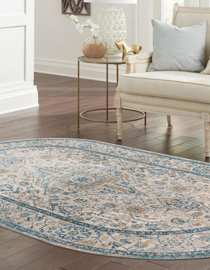 Light Gray 3' 11 x 5' 11 Lola Oval Area Rug Polypropylene With Jute Backing Traditional Pattern Easy Clean Carpet for Home Interior Design for Sale at Rug Engine