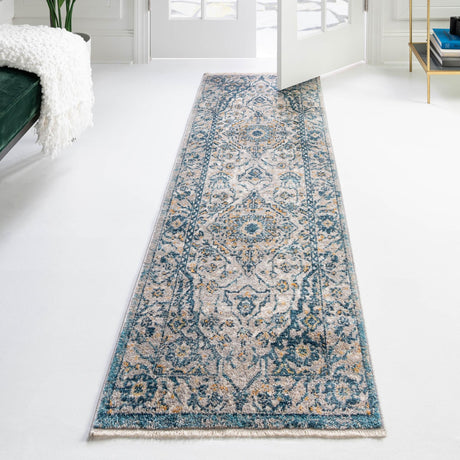 Light Gray 2' 11 x 16' 5 Lola Runner Area Rug Polypropylene With Jute Backing Traditional Pattern Easy Clean Carpet for Home Interior Design for Sale at Rug Engine