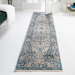 Light Gray 2' x 13' Lola Runner Area Rug Polypropylene With Jute Backing Traditional Pattern Easy Clean Carpet for Home Interior Design for Sale at Rug Engine