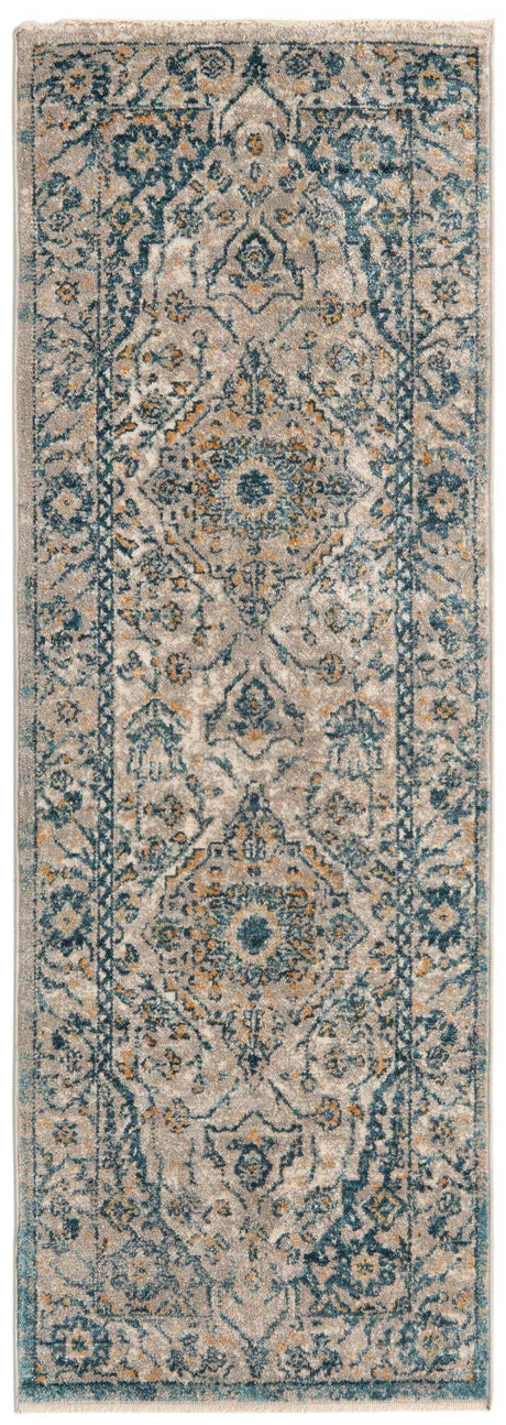 Light Gray 2' x 5' 11 Lola Runner Area Rug Polypropylene With Jute Backing Traditional Pattern Easy Clean Carpet for Home Interior Design for Sale at Rug Engine