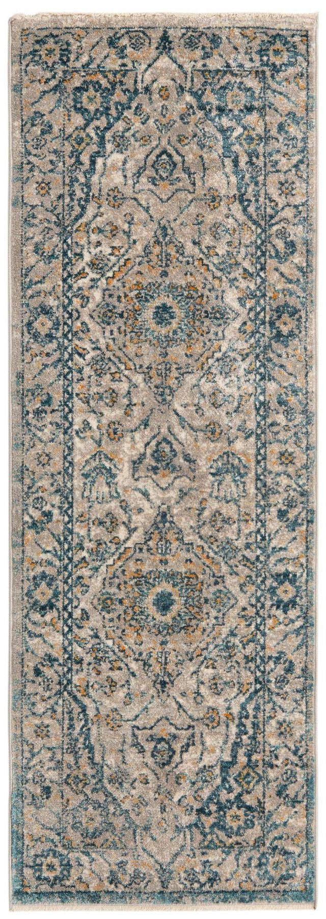 Light Gray 2' x 5' 11 Lola Runner Area Rug Polypropylene With Jute Backing Traditional Pattern Easy Clean Carpet for Home Interior Design for Sale at Rug Engine