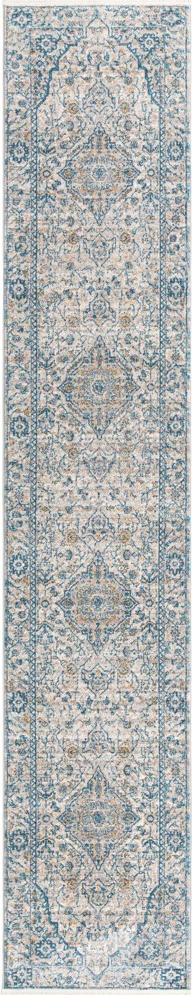 Light Gray 2' 11 x 16' 5 Lola Runner Area Rug Polypropylene With Jute Backing Traditional Pattern Easy Clean Carpet for Home Interior Design for Sale at Rug Engine