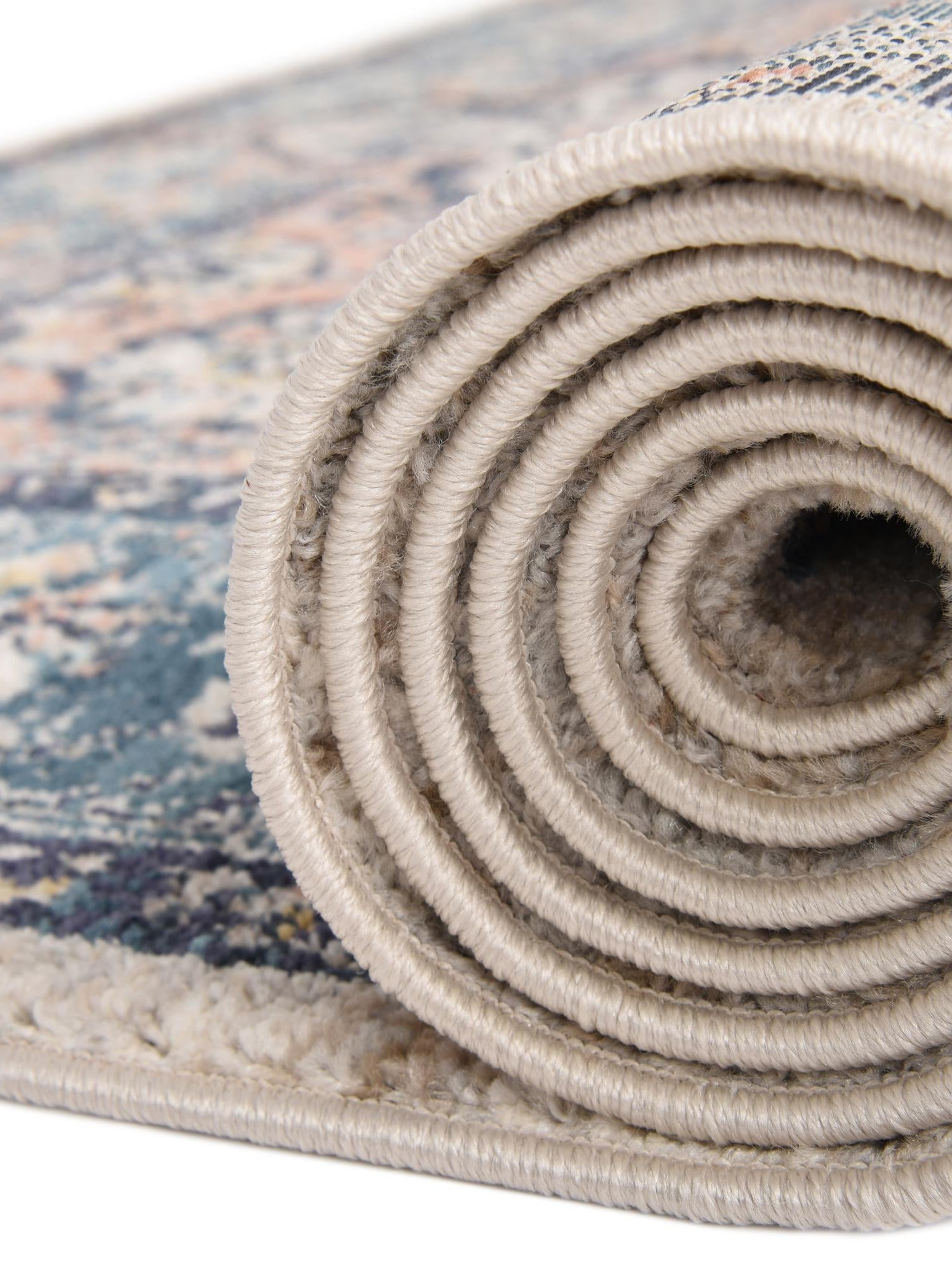 Blue 2' 11 x 5' 3 Lola Rectangle Area Rug Polypropylene With Jute Backing Traditional Pattern Easy Clean Carpet for Home Interior Design for Sale at Rug Engine
