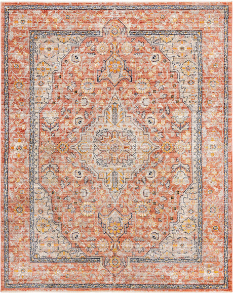 Brick Red 7' 10 x 10' 2 Lola Rectangle Area Rug Polypropylene With Jute Backing Traditional Pattern Easy Clean Carpet for Home Interior Design for Sale at Rug Engine