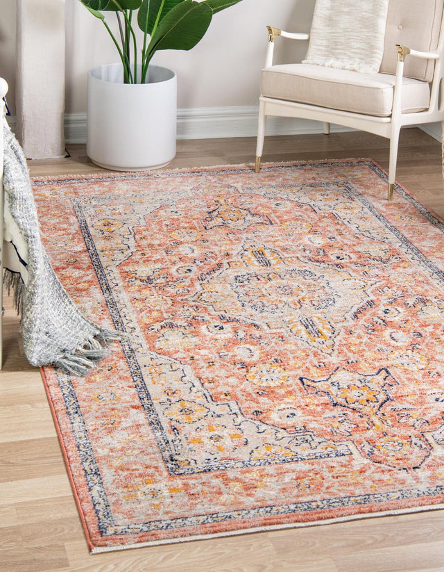 Brick Red 10' x 12' 4 Lola Rectangle Area Rug Polypropylene With Jute Backing Traditional Pattern Easy Clean Carpet for Home Interior Design for Sale at Rug Engine