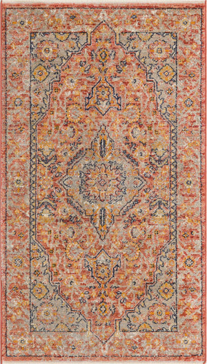 Brick Red 2' 11 x 5' 3 Lola Rectangle Area Rug Polypropylene With Jute Backing Traditional Pattern Easy Clean Carpet for Home Interior Design for Sale at Rug Engine