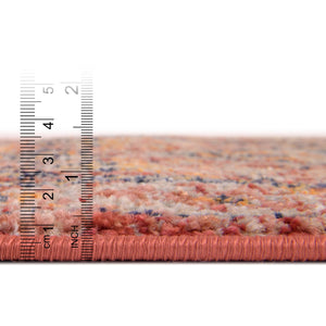 Brick Red 3' 11 x 3' 11 Lola Square Area Rug Polypropylene With Jute Backing Traditional Pattern Easy Clean Carpet for Home Interior Design for Sale at Rug Engine