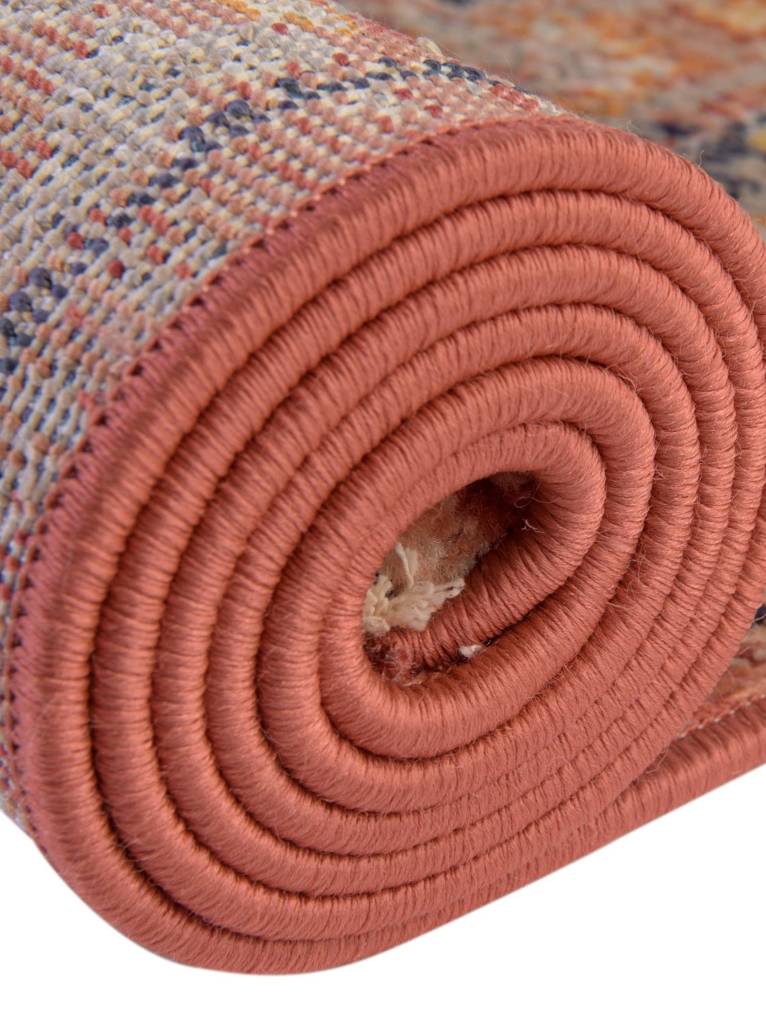 Brick Red 3' 3 x 3' 3 Lola Square Area Rug Polypropylene With Jute Backing Traditional Pattern Easy Clean Carpet for Home Interior Design for Sale at Rug Engine