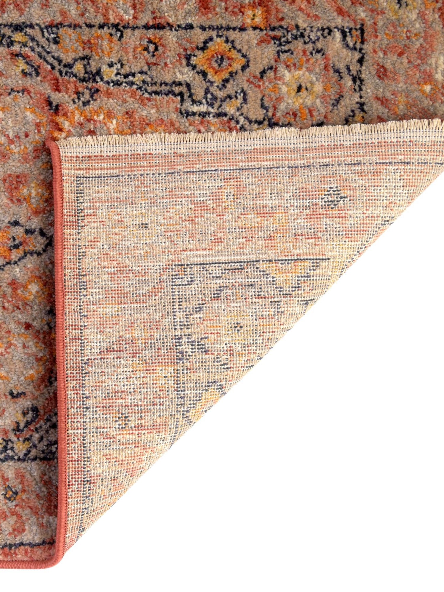 Brick Red 2' x 13' Lola Runner Area Rug Polypropylene With Jute Backing Traditional Pattern Easy Clean Carpet for Home Interior Design for Sale at Rug Engine