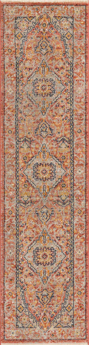 Brick Red 2' x 8' Lola Runner Area Rug Polypropylene With Jute Backing Traditional Pattern Easy Clean Carpet for Home Interior Design for Sale at Rug Engine