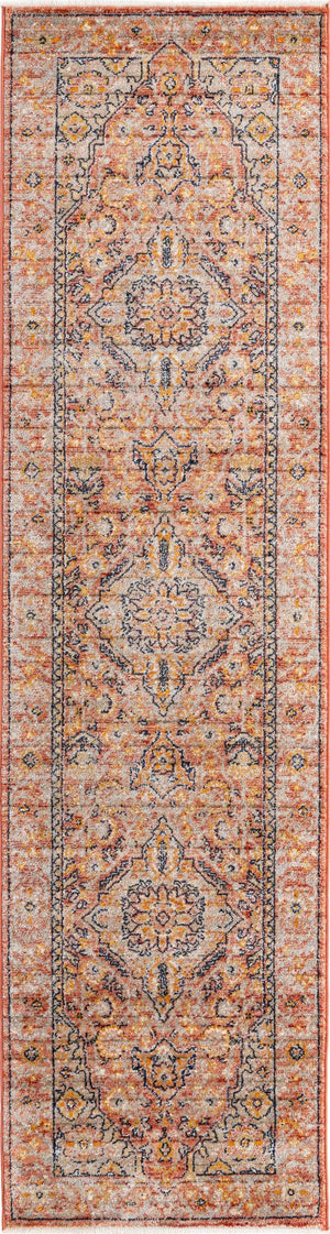 Brick Red 2' 7 x 10' 2 Lola Runner Area Rug Polypropylene With Jute Backing Traditional Pattern Easy Clean Carpet for Home Interior Design for Sale at Rug Engine